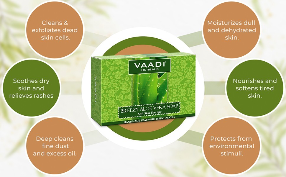 Natural Aloe Vera & Honey Soap Bars Pack of 3 Moisturizing Skin Care