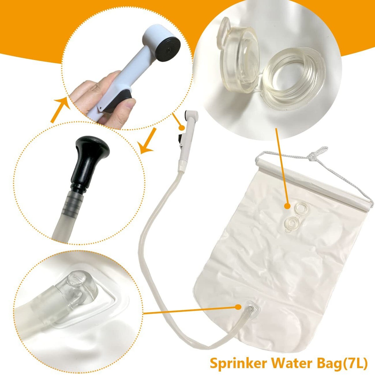 Inflatable Bedside Shampoo Basin with Shower System for Bedridden & Elderly Care