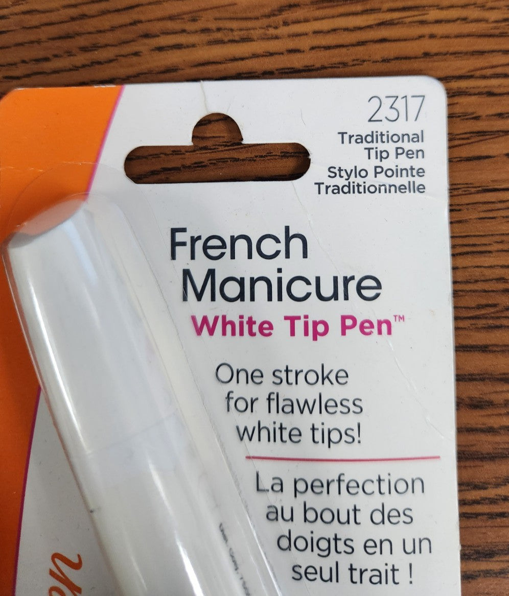 2PCS Nail Art White Tip Pen for French Manicure - Sally Hansen 2317