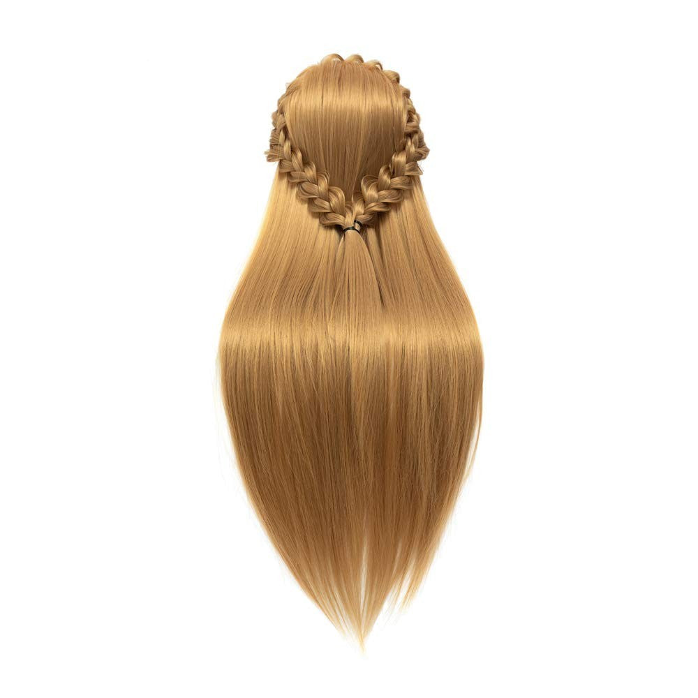 High-Temperature Synthetic Mannequin Head for Hair Styling Practice - 26-28 Inches
