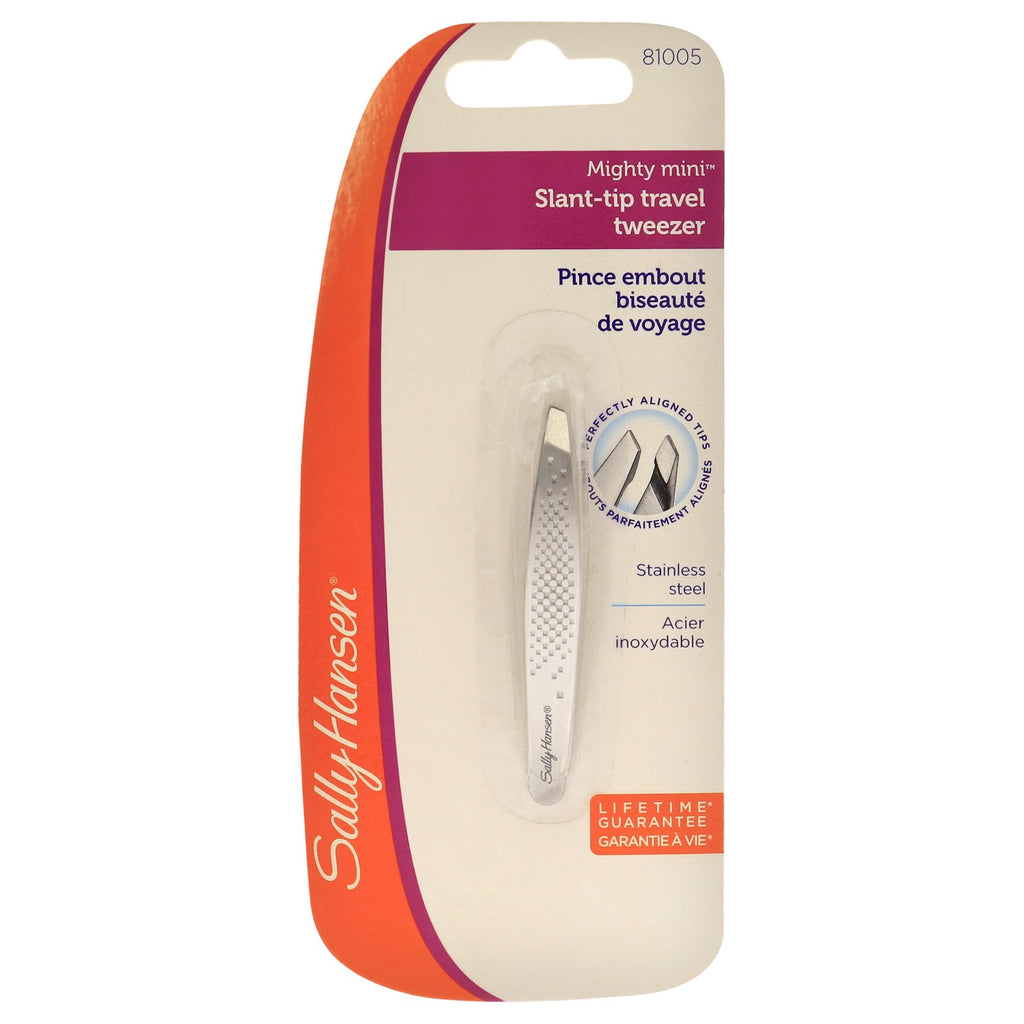 Unisex Travel Tweezer with Slanted Tip and Textured Grip