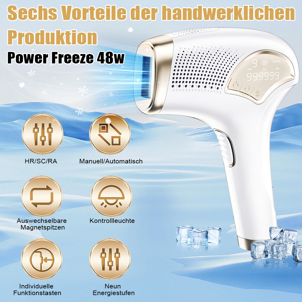 3-in-1 Ice Cooling Laser Hair Removal Device Painless & Permanent
