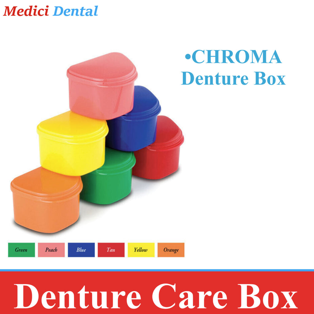 2-Pack Dental Denture Box & Retainer Case Carrier - Assorted Colors