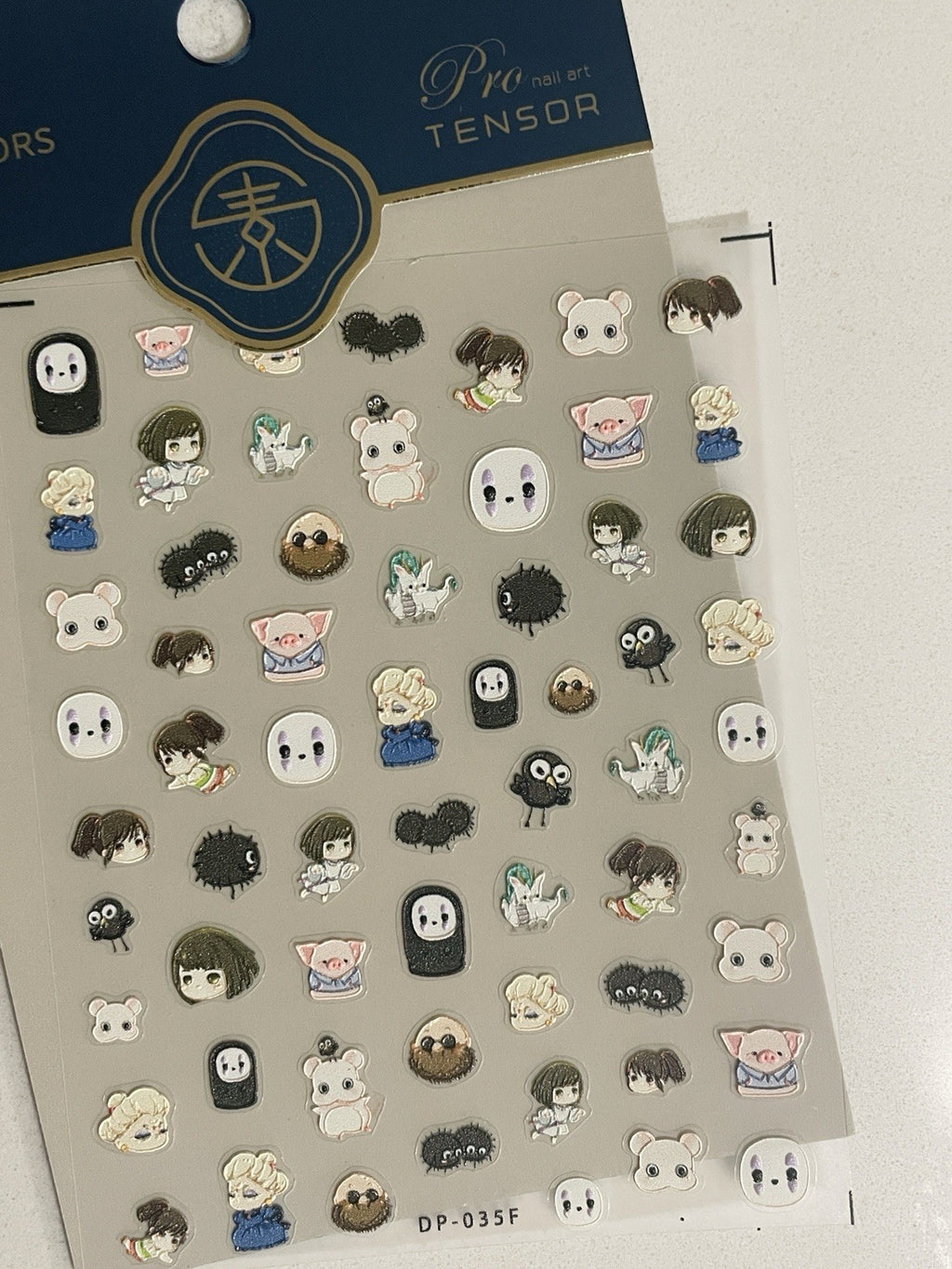 Ghibli 5D Anime Nail Stickers - Water-Resistant Nail Decals for Nail Art