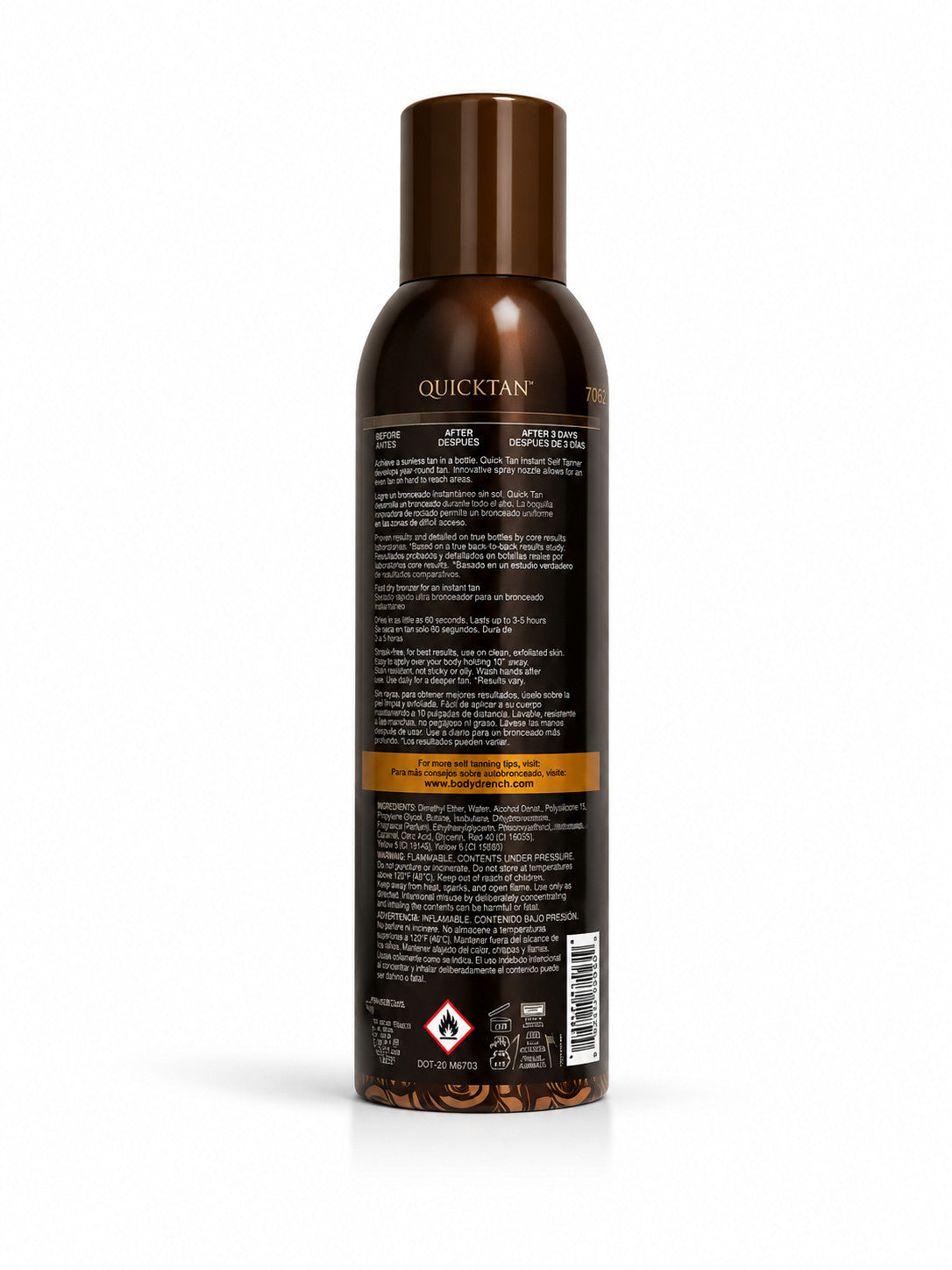 Body Drench Medium-Dark Bronzing Spray 6 Oz - Instant Sunless Tanning, 2-Pack