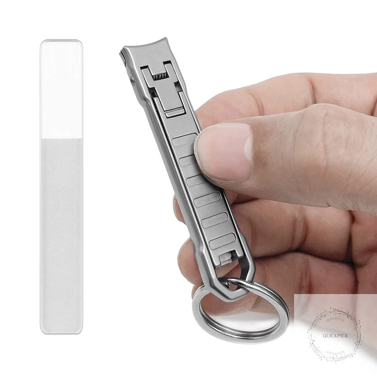 Ultra-Thin Mini Travel Nail Clippers Set with Nail File & Case