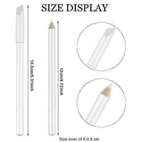 White Nail Pencil Set for French Manicure - 2 Pieces, Nail Whitening & Cuticle Pusher