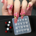 3D Rose Flower Nail Art Silicone Mold for DIY Manicures - Floral Carving Template