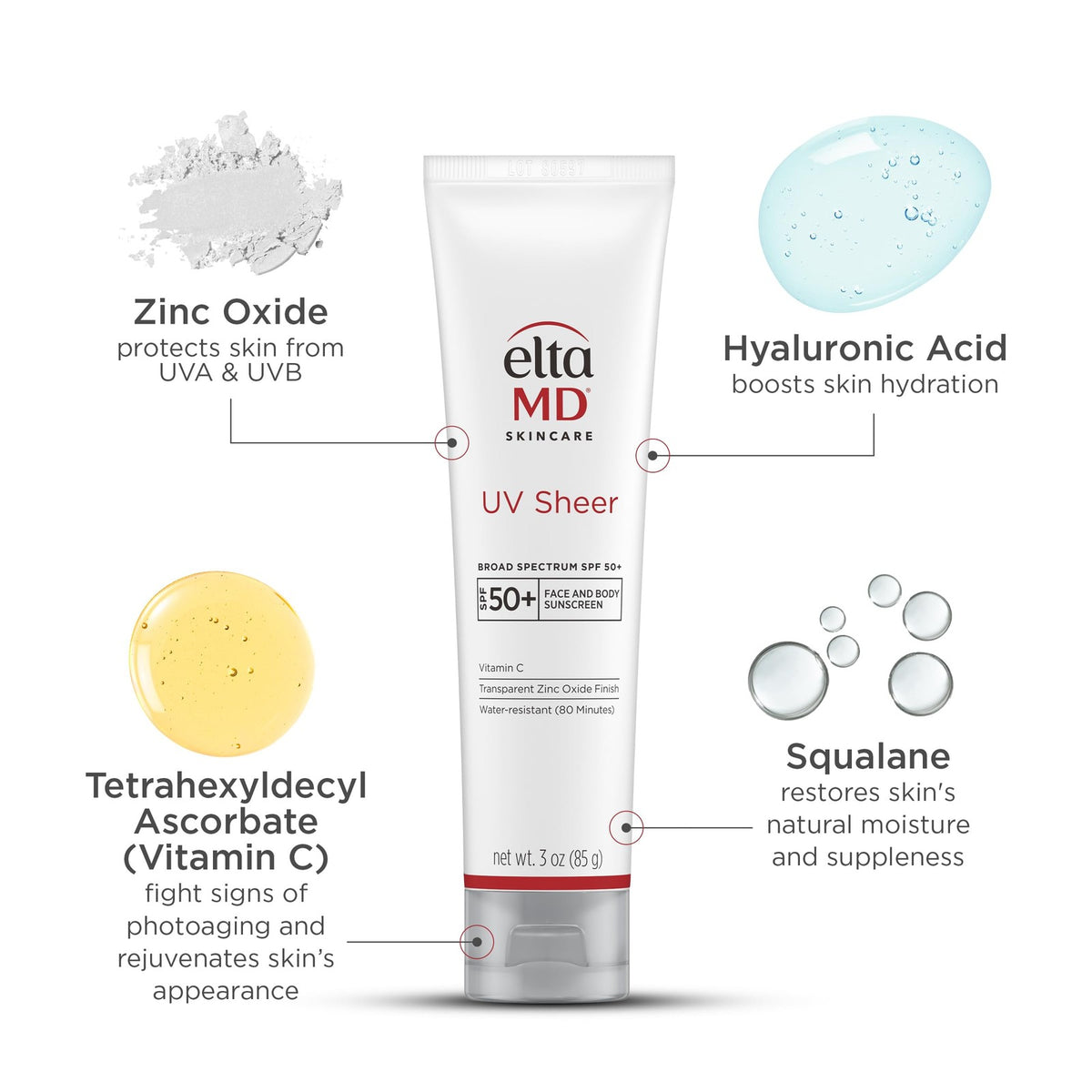 Broad Spectrum SPF 50 Face Sunscreen with Hyaluronic Acid - 3oz