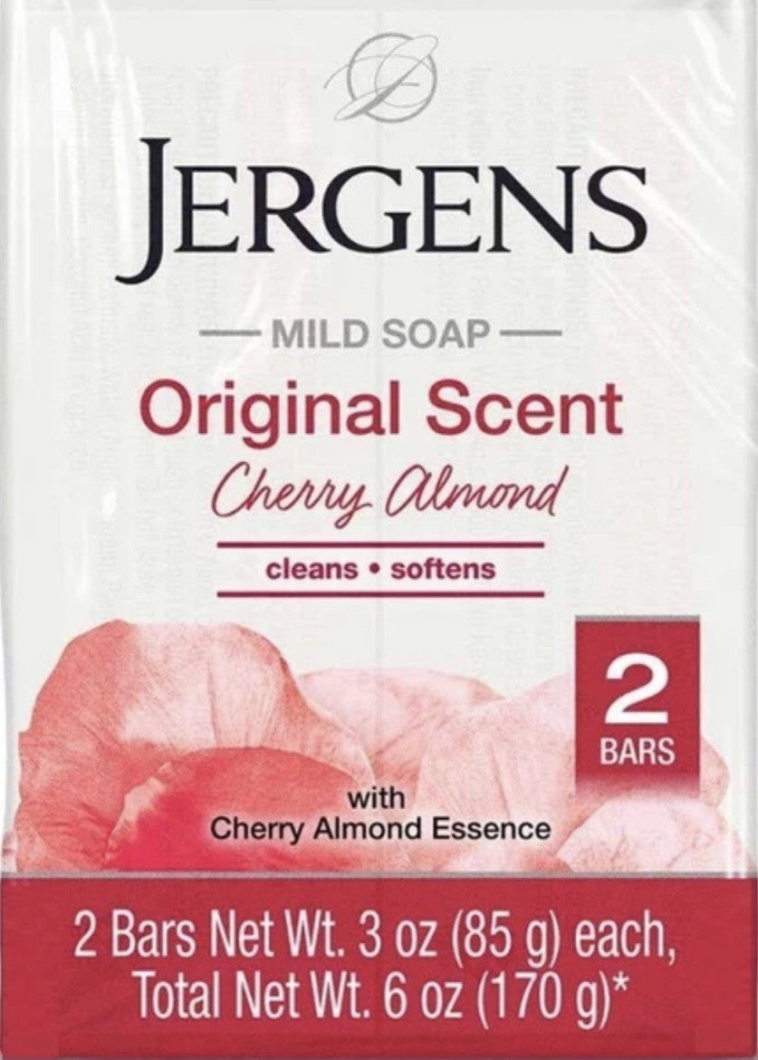 12 Pack Jergens Mild Soap Cherry Almond Scent | 24 Bars, 3oz Each
