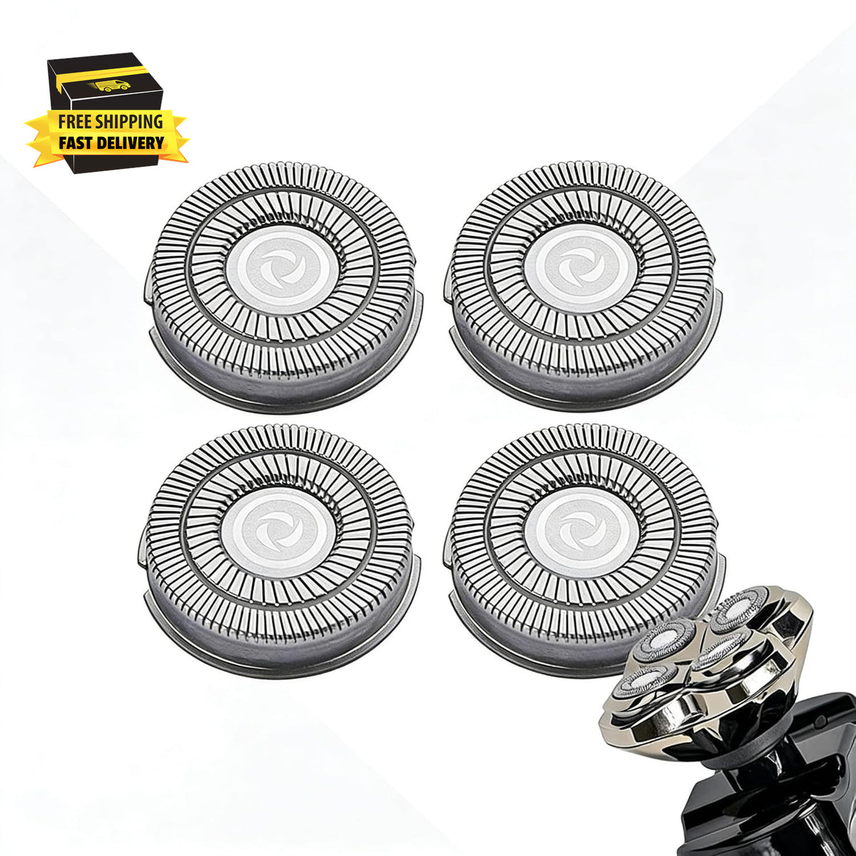 Replacement Blades for Skull Pitbull Shaver Gold/Silver/Platinum PRO - 4 Pack