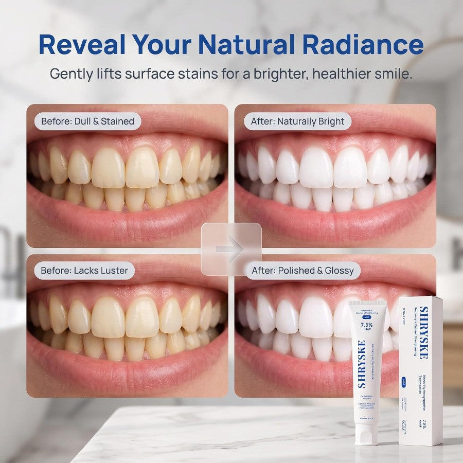 Natural Toothpaste for Whitening and Sensitive Teeth - Enamel Support