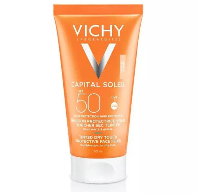 Vichy SPF 50 Tinted Mattifying BB Cream Face Fluid 50ml - 2 Pack