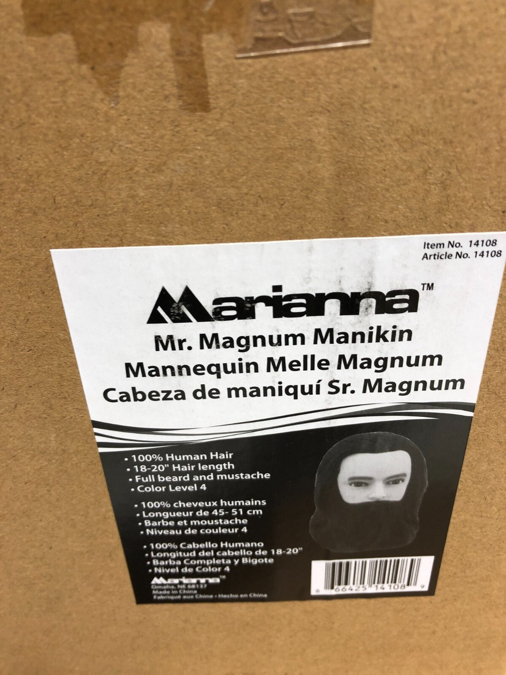 Mannequin Head for Hair Styling 18-20 Inch Human Hair Level 4 Open Box