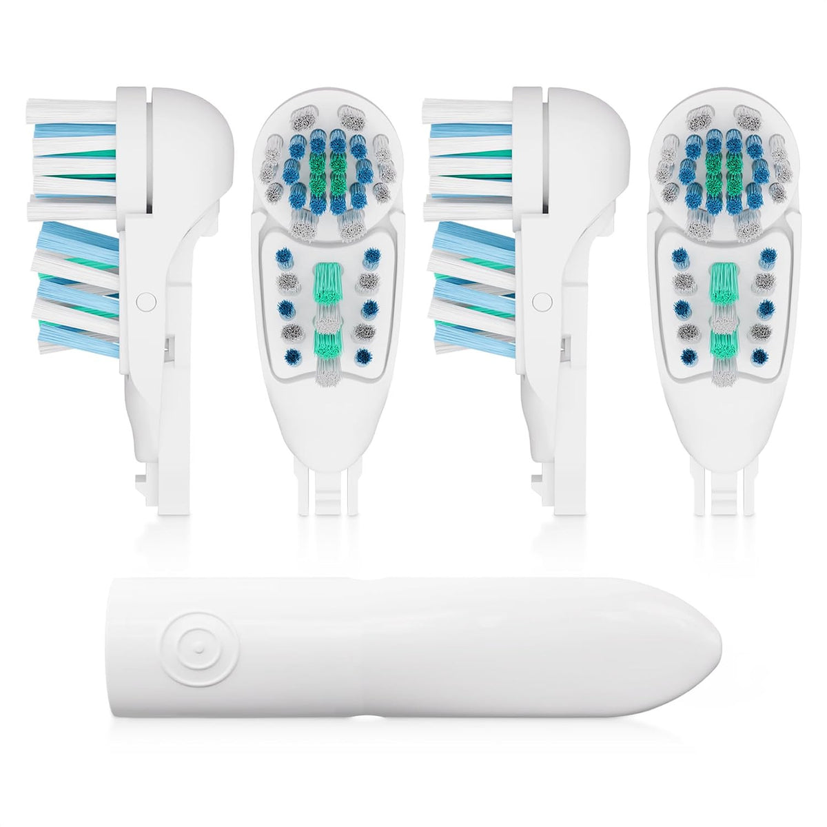 4 Pack Electric Toothbrush Replacement Heads for Oral-B CrossAction Models