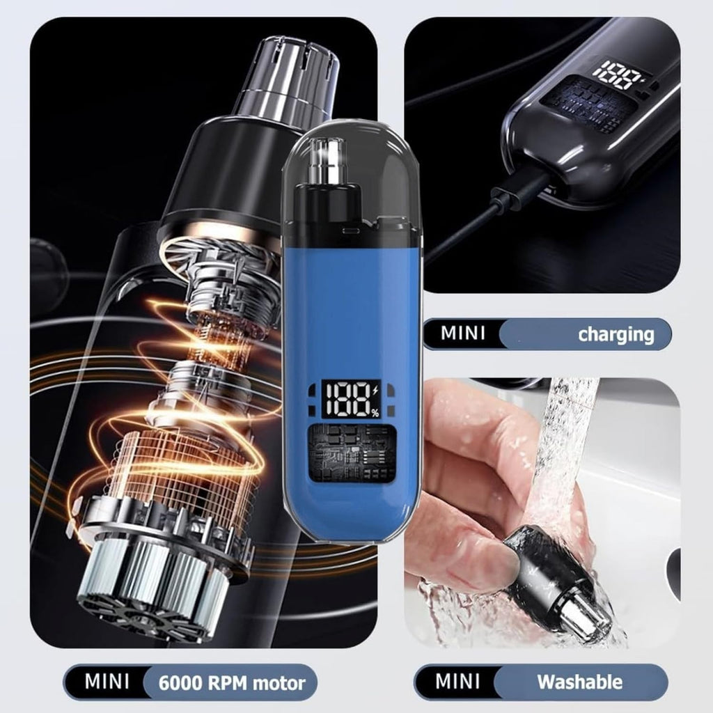 Electric Nose & Ear Hair Trimmer for Men Women Waterproof 2-in-1 Grooming