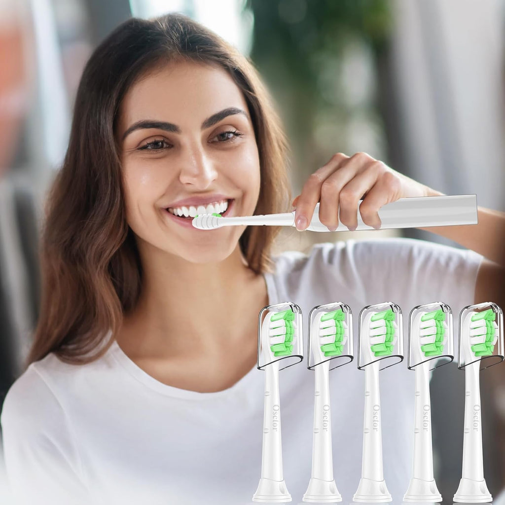10 Pack Replacement Toothbrush Heads for Sonicare Click-On Handles - Compatible with 2 Series, DiamondClean, PowerUp & More
