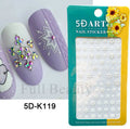 Christmas 5D Nail Art Stickers Snowflake Tree Heart Self-Adhesive Manicure Decor