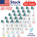 Electric Toothbrush Replacement Heads Compatible with Oral B & Triumph Models - 4 Pack