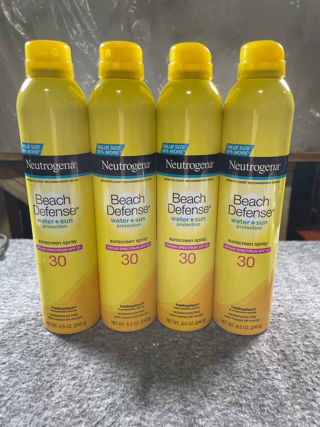 Neutrogena SPF 30 Beach Defense Sunscreen Spray - Water-Resistant 4 Pack, 8.5 Oz