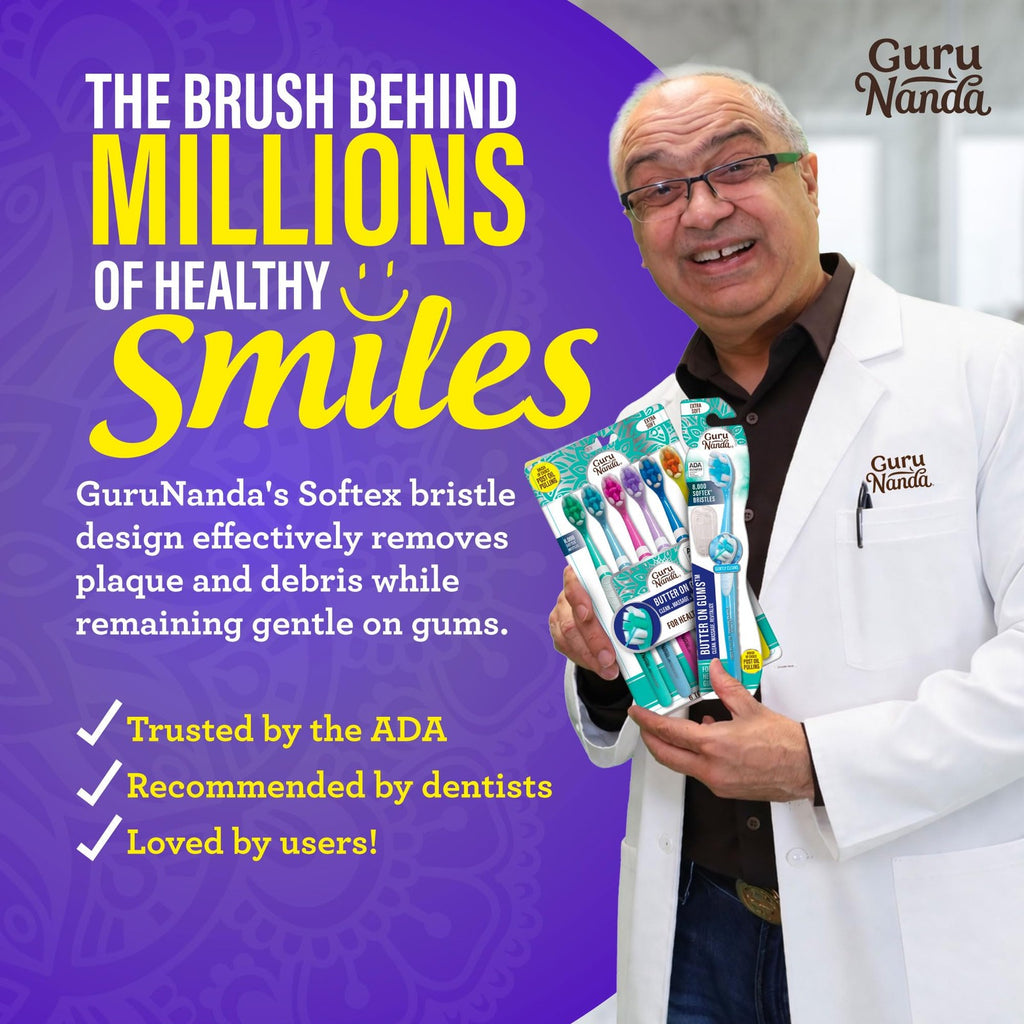 ADA Approved Ultra-Soft Gums & Sensitive Teeth Toothbrush Pack of 2