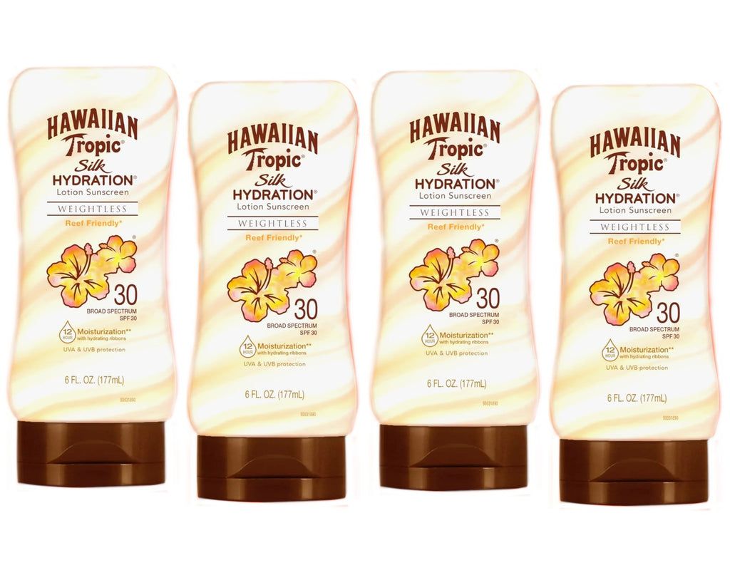 Hawaiian Tropic Silk Hydration Sunscreen Lotion Pack of 4 6 Fl Oz