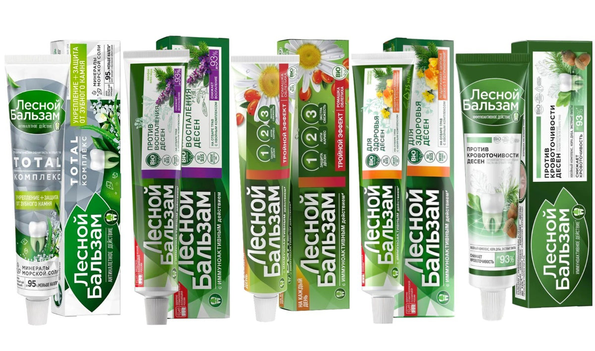 Herbal Toothpaste Assortment - Natural Gum Care, Anti-Inflammatory & Strengthening
