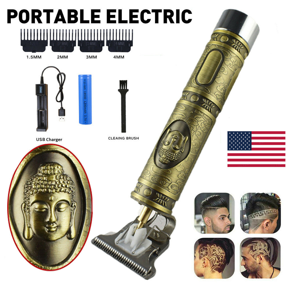Cordless Hair Clipper & Beard Trimmer with USB Rechargeable Waterproof Design
