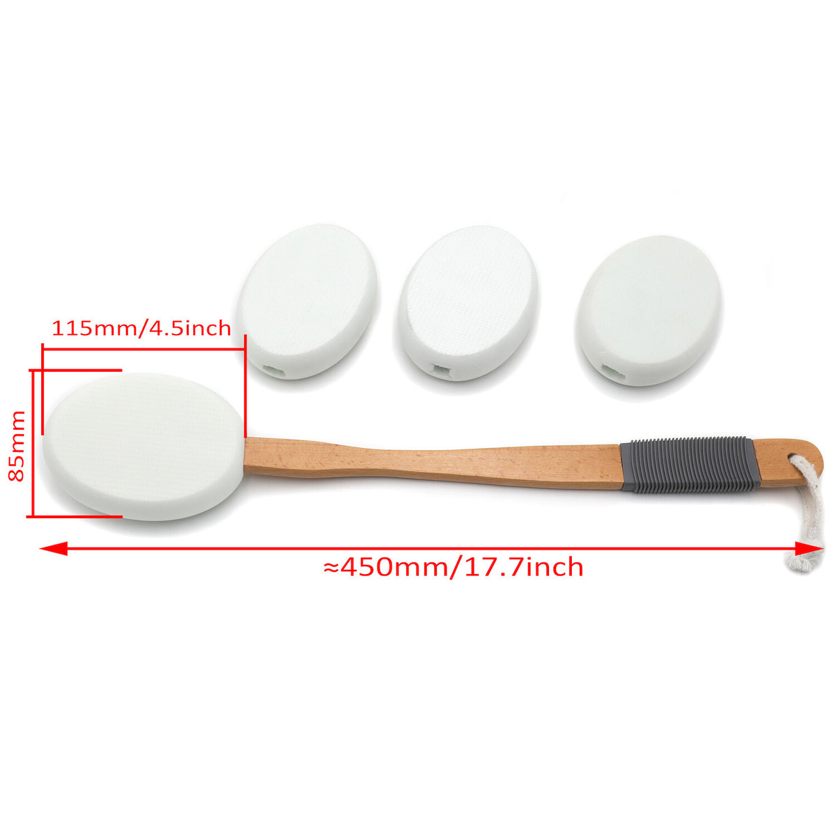 Long Handle Lotion Applicator & Bath Body Brush for Back & Skin Care