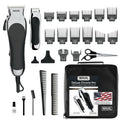 Corded Hair Clipper Kit with Trimmer and Accessories - Heavy Duty Wahl Chrome Pro