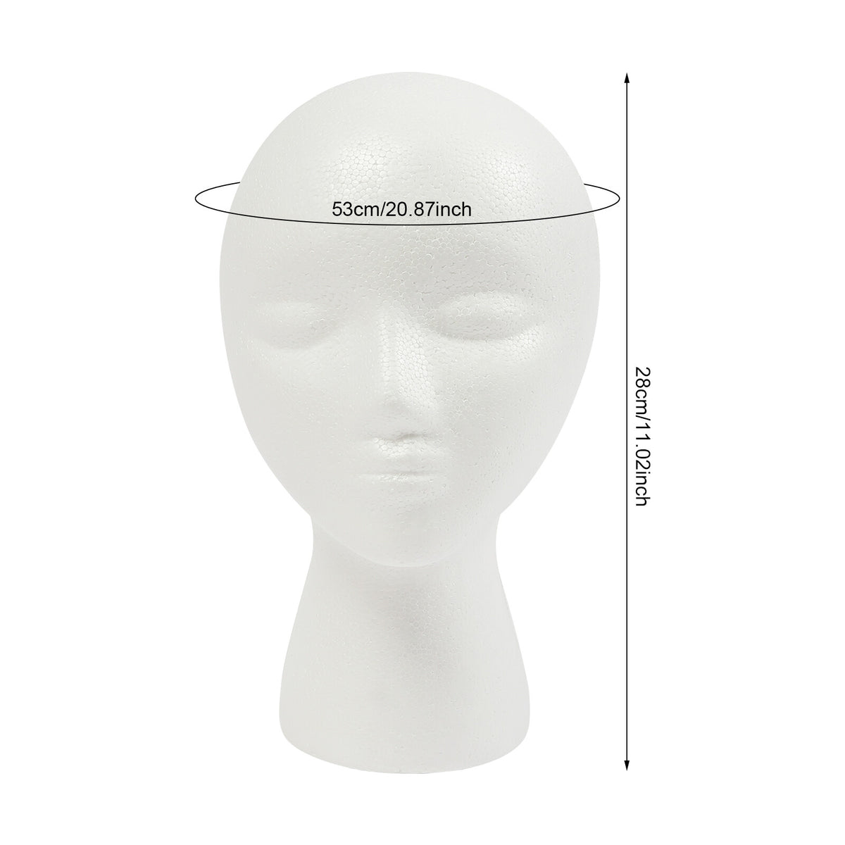 White 11.02-inch Female Mannequin Head for Wig Display and Styling - Set of 12