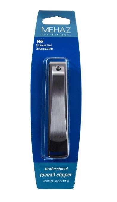 Mehaz Professional Straight Toenail Clipper with Built-in File and Catcher