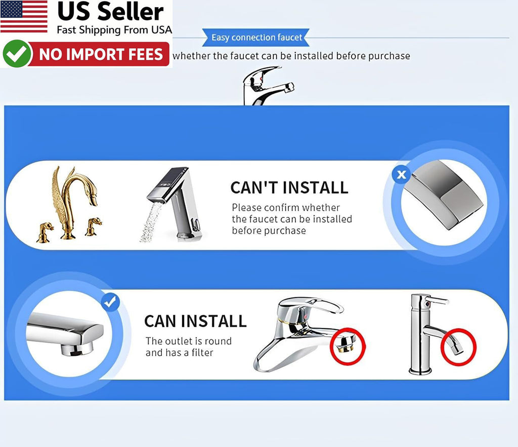 Water Dental Flosser with 5 Jet Tips for Faucet Shower Non-Electric Oral Care