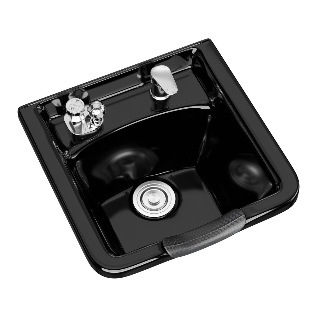 Wall Mount Shampoo Bowl Kit with Faucet & Neck Rest for Hair Salons