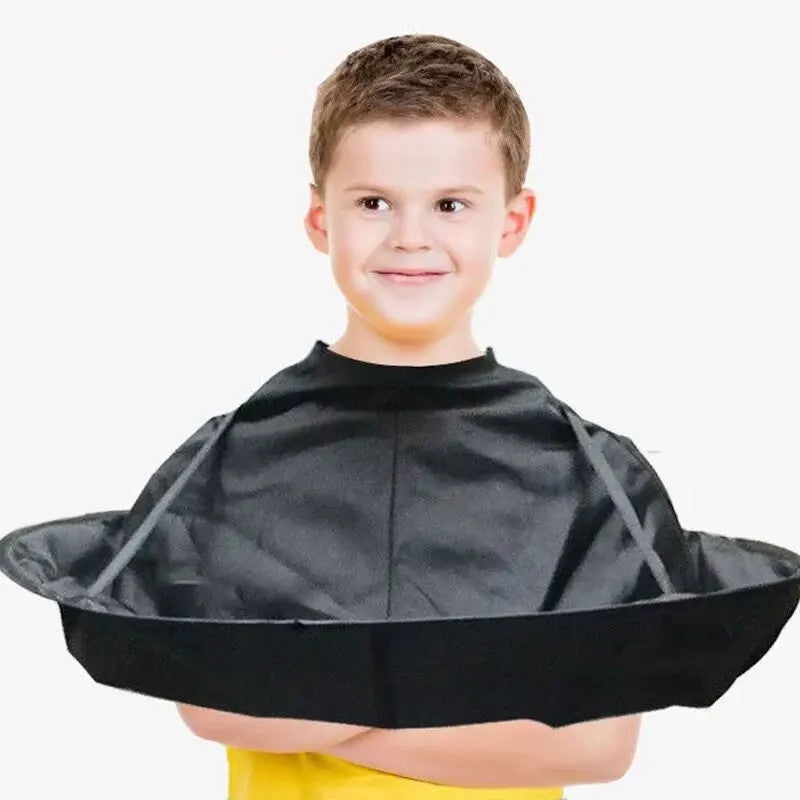 Breathable Haircut Umbrella Cape for Home & Salon Use - Foldable & Protective