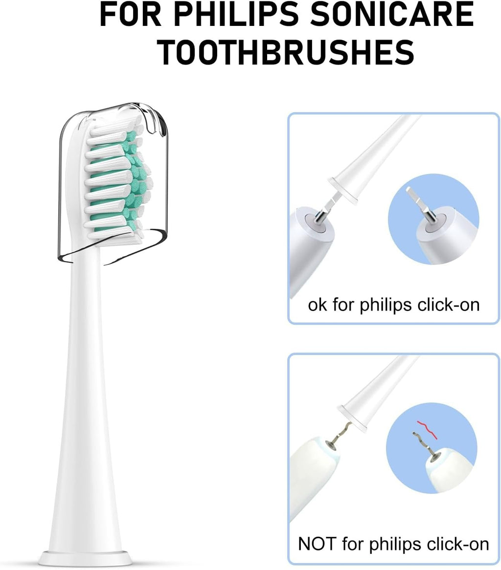 Philips Sonicare Replacement Brush Heads - 4 Pack Soft Bristles for Deep Cleaning