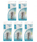 Professional Stainless Steel Nail Clippers with Built-In File & Cleaner - 5 Pack