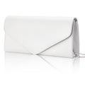 Women's Envelope Clutch Purse with Chain Strap - Vegan Leather Evening Bag