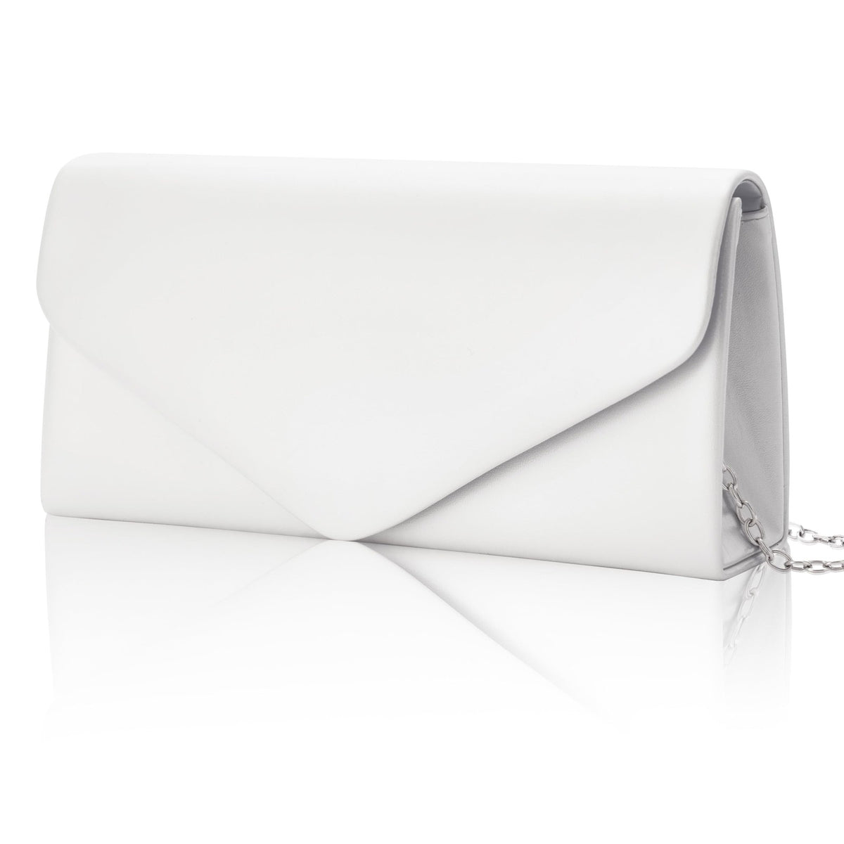 Women's Envelope Clutch Purse with Chain Strap - Vegan Leather Evening Bag