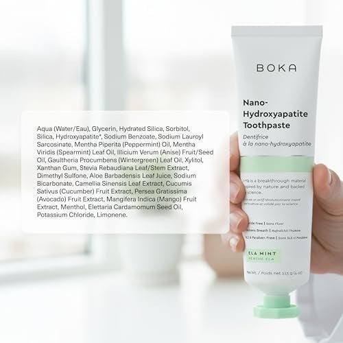 Fluoride-Free Nano Hydroxyapatite Toothpaste for Sensitive Teeth 2 Pack - Ela Mint Flavor