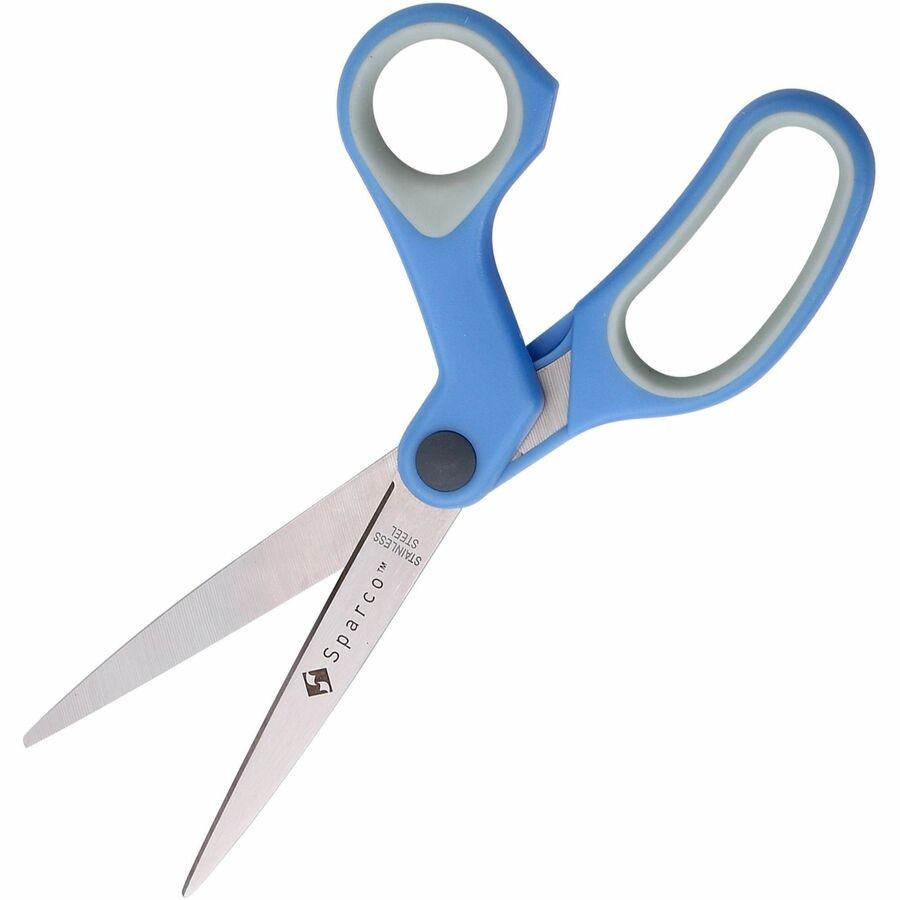 Multipurpose Bent Scissors - 8 Inch Stainless Steel Blue Handle
