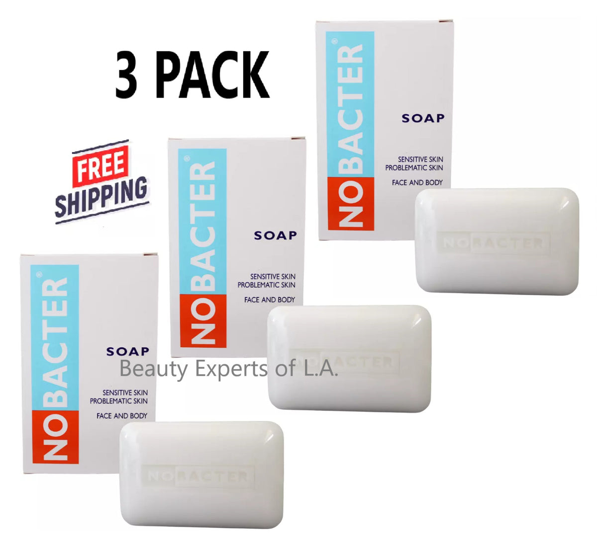 Sensitive Skin Body & Face Soap Bar - 3 Pack 100g