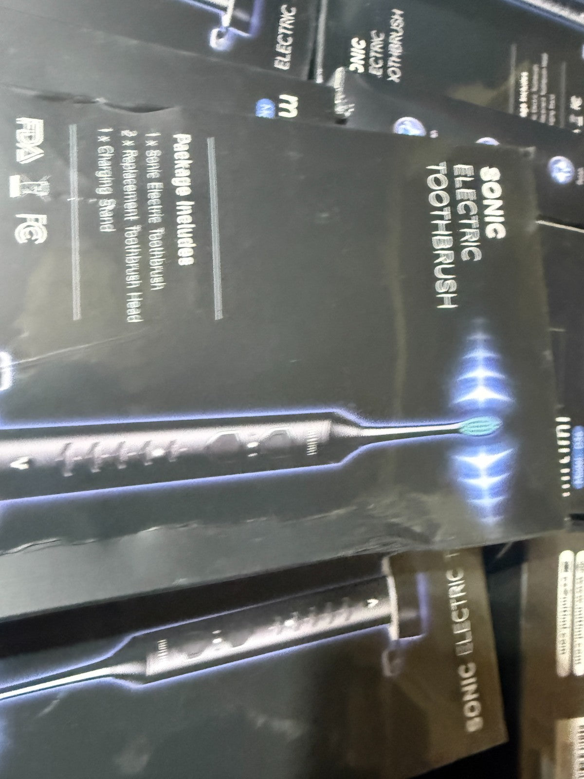 4 Pack Sonic Electric Toothbrush with 3 Intensity Levels & 5 Modes