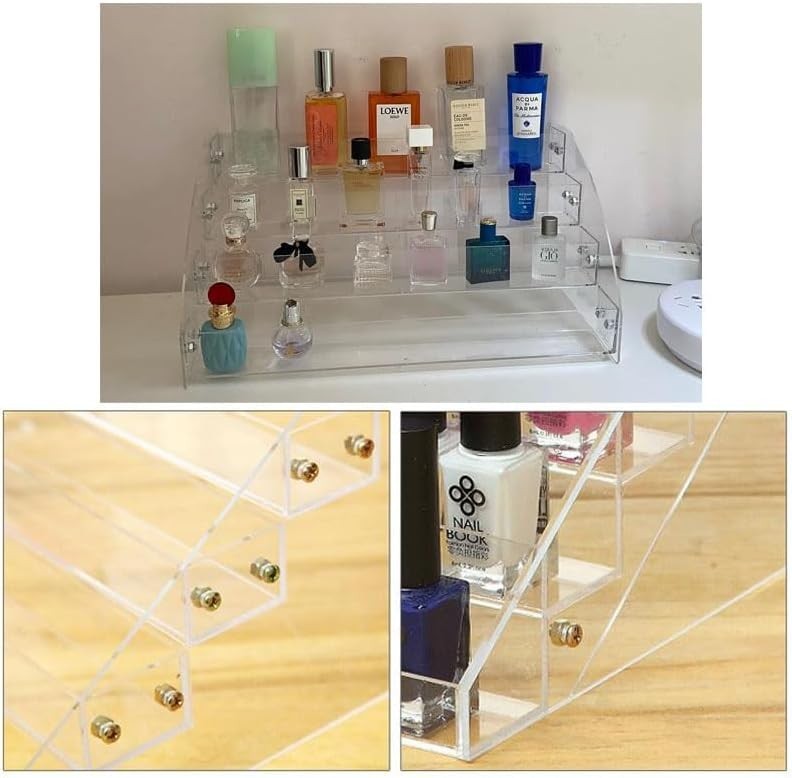 Multi-Layer Nail Polish Organizer Wall-Mount Storage Case Clear Acrylic