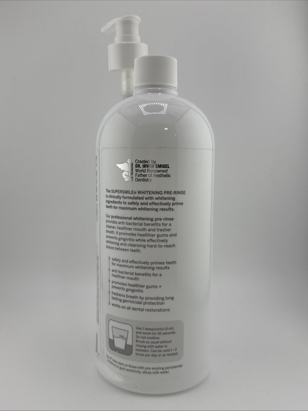 Supersmile Professional Whitening Pre-Rinse 32 oz Sealed & Pump