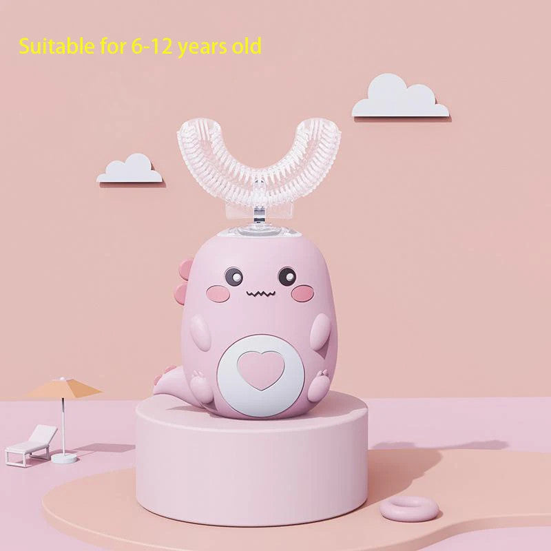 Children's U-Shaped Electric Toothbrush for Kids - Rechargeable Silicone Oral Care