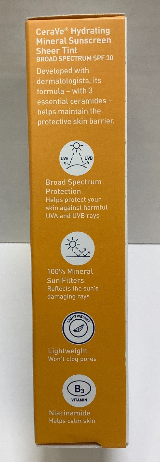 CeraVe Hydrating Mineral Sunscreen SPF 30 Medium Sheer Tint 3 Pack