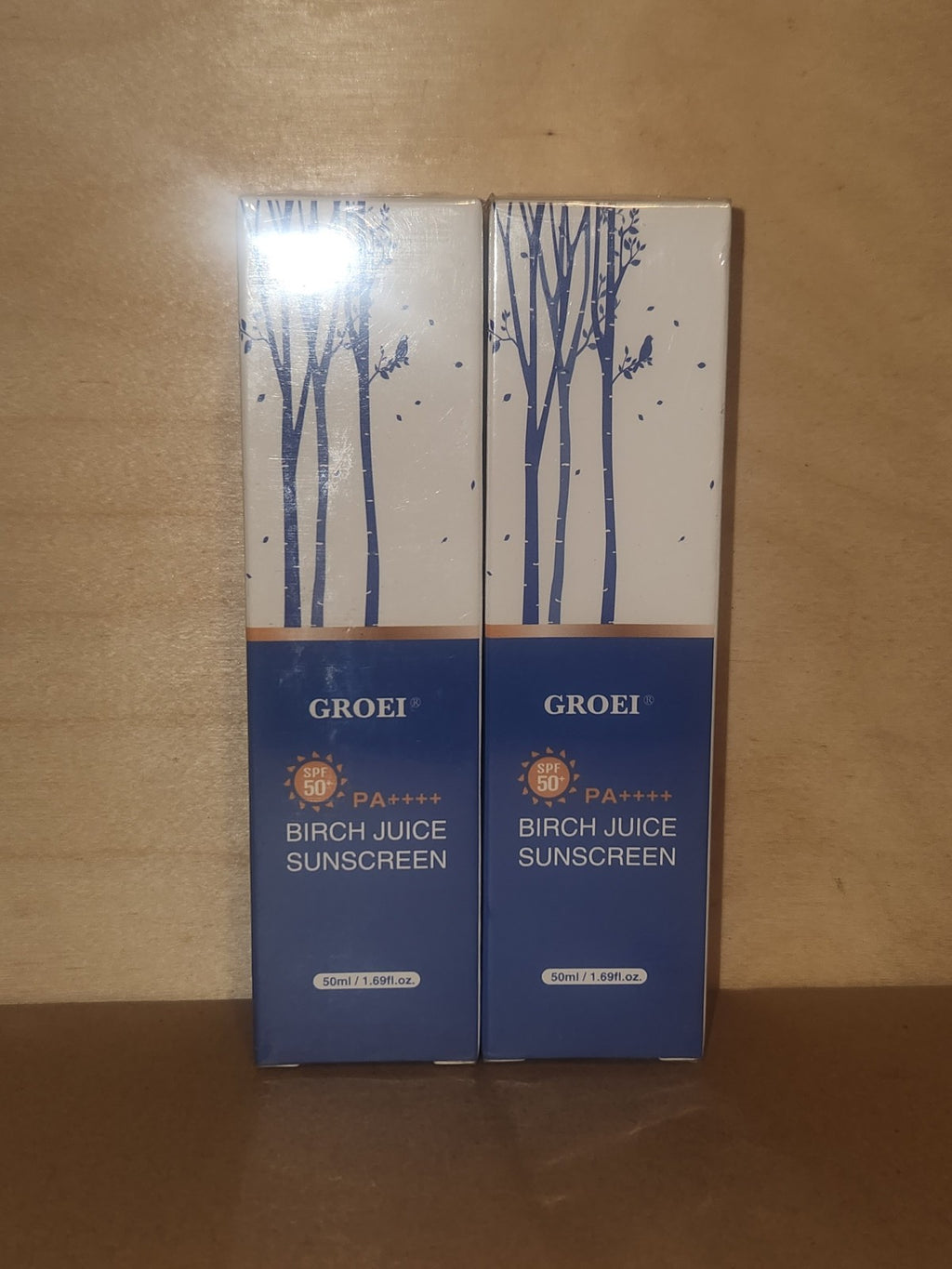 Birch Juice Sunscreen SPF 50 UVA & UVB 2 Pack - 50ml, Fast Shipping