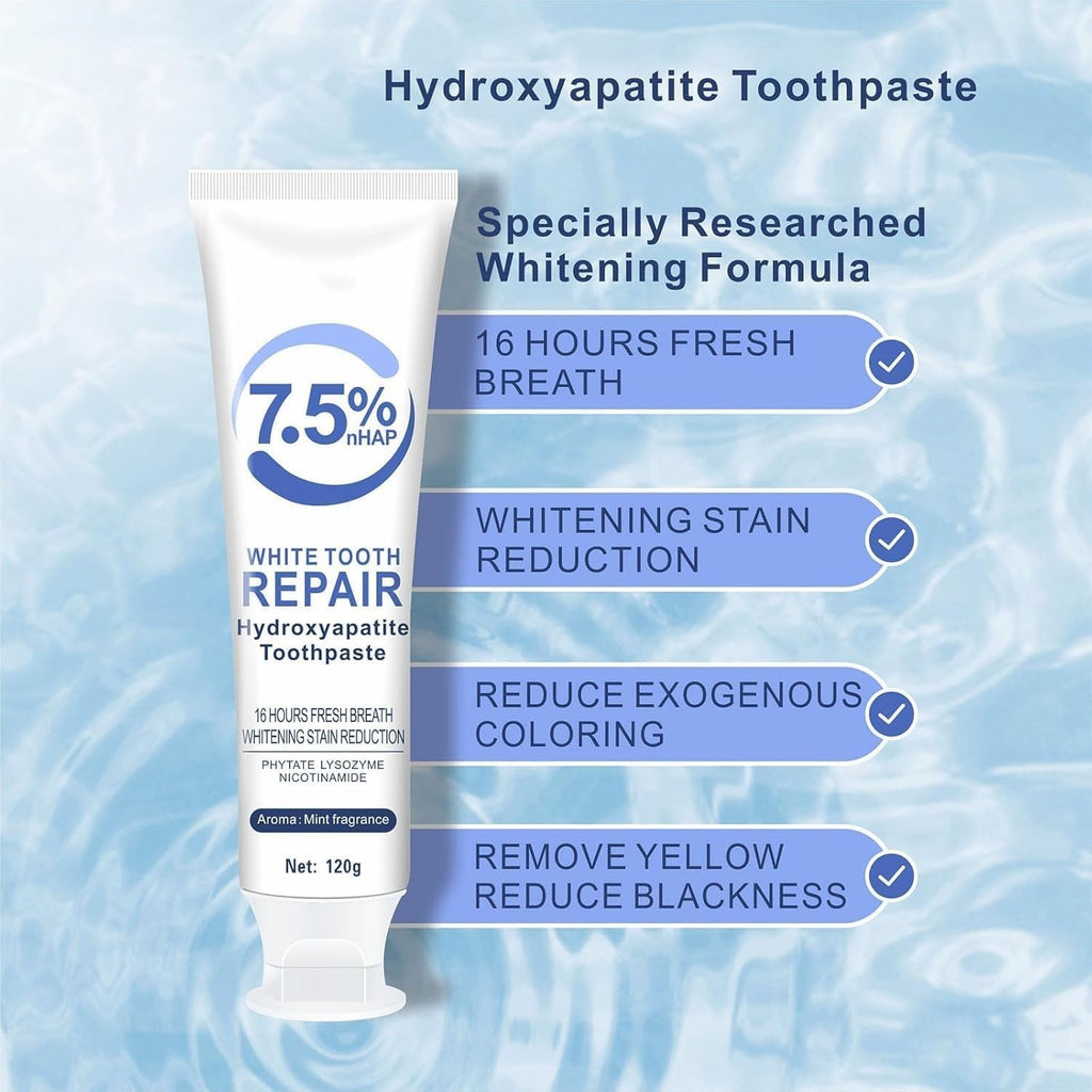 Hydroxyapatite Toothpaste for Sensitive Teeth - Fluoride-Free Mint 2-Pack