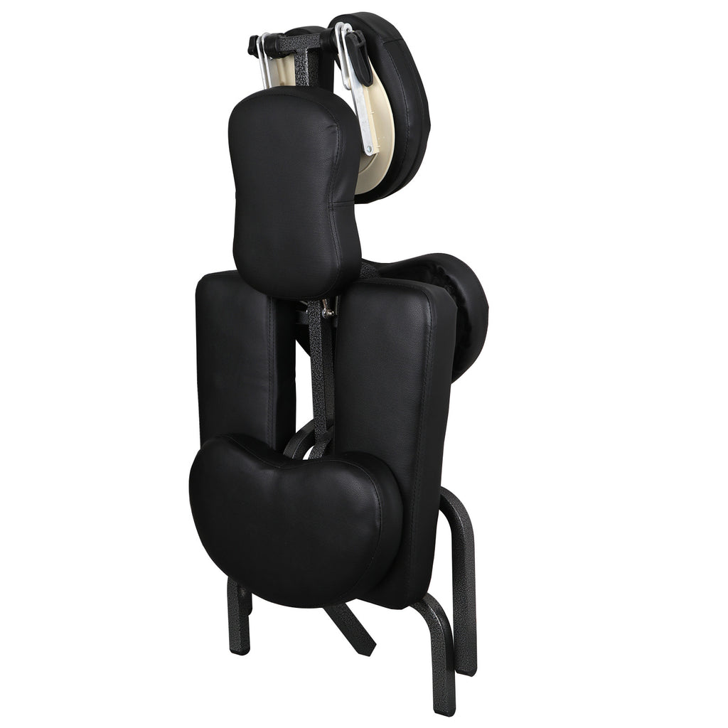 Portable Folding Massage Chair with PU Leather Padding Black